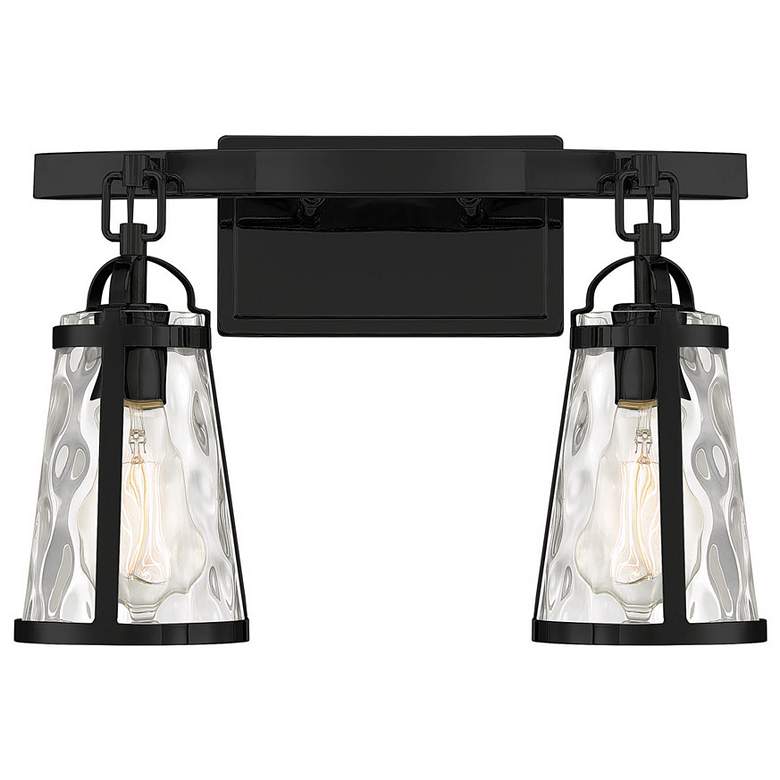 Image 1 Savoy House Albany 16" Wide 2-Light Black Bath Light