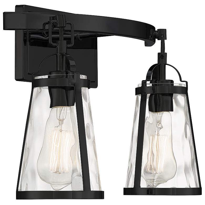Image 4 Savoy House Albany 16" Wide 2-Light Black Bath Light more views