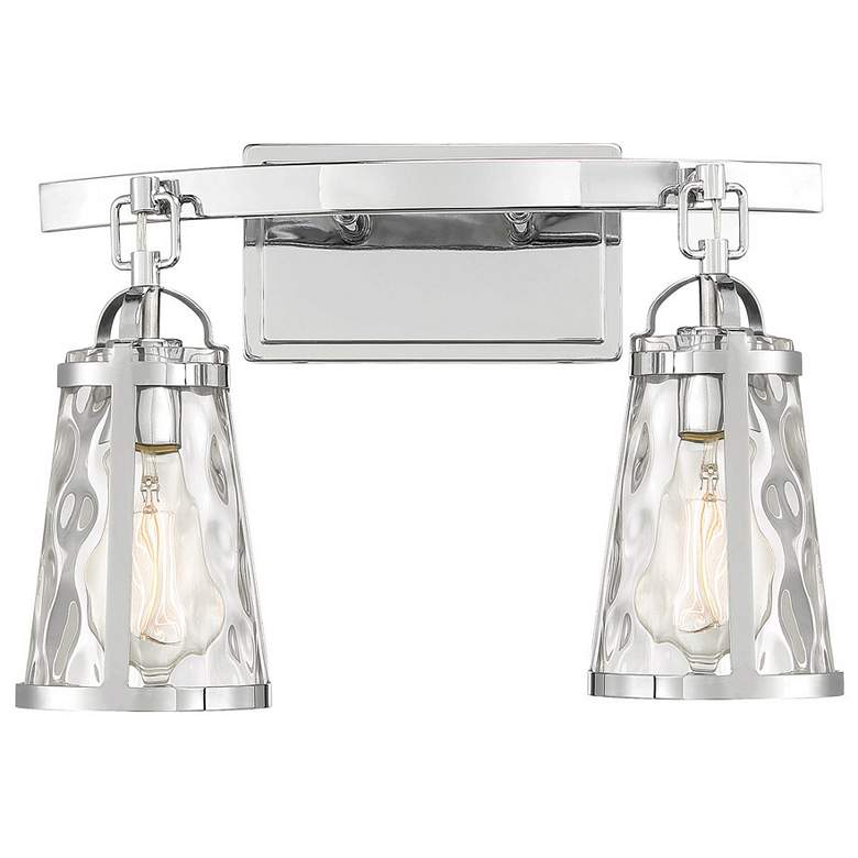 Image 1 Savoy House Albany 16" Wide 2-Light Polished Chrome Bath Light