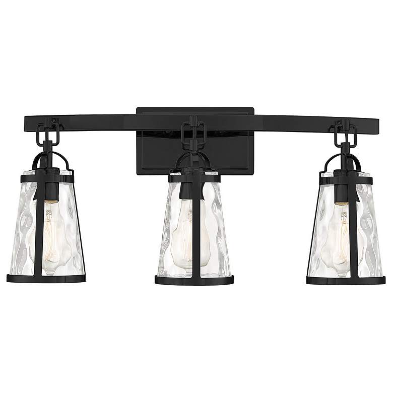 Image 1 Savoy House Albany 24" Wide 3-Light Black Bath Light