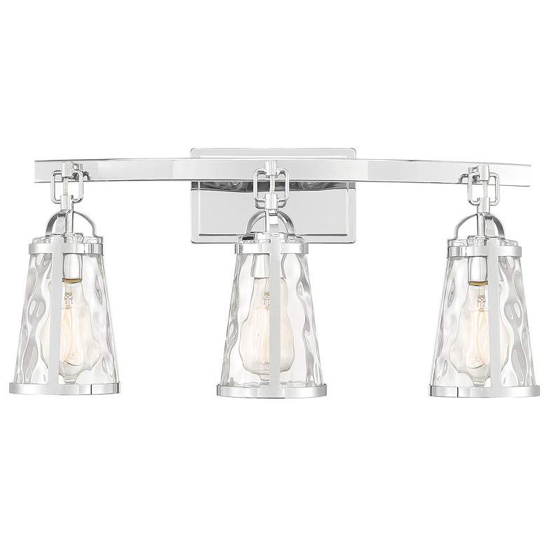 Image 1 Savoy House Albany 24" Wide 3-Light Polished Chrome Bath Light