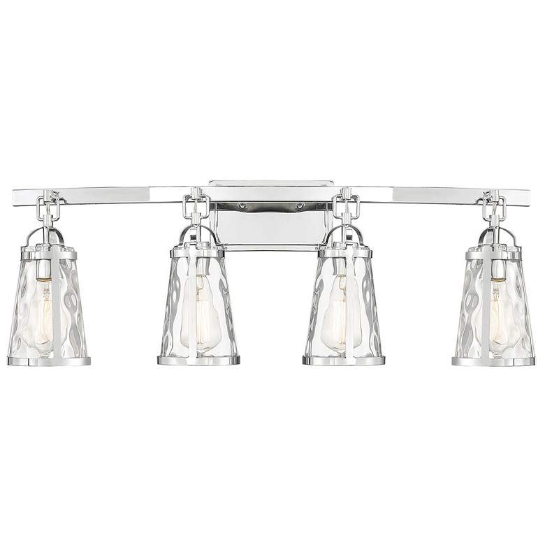 Image 1 Savoy House Albany 32" Wide 4-Light Polished Chrome Bath Light