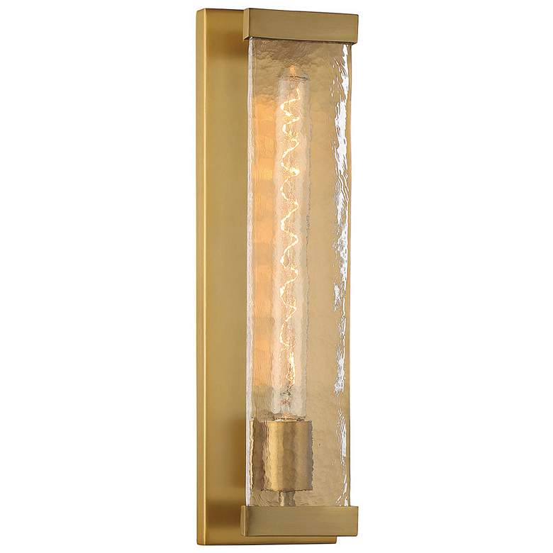 Image 1 Savoy House Alberta 17.5" High Warm Brass 1-Light Wall Sconce