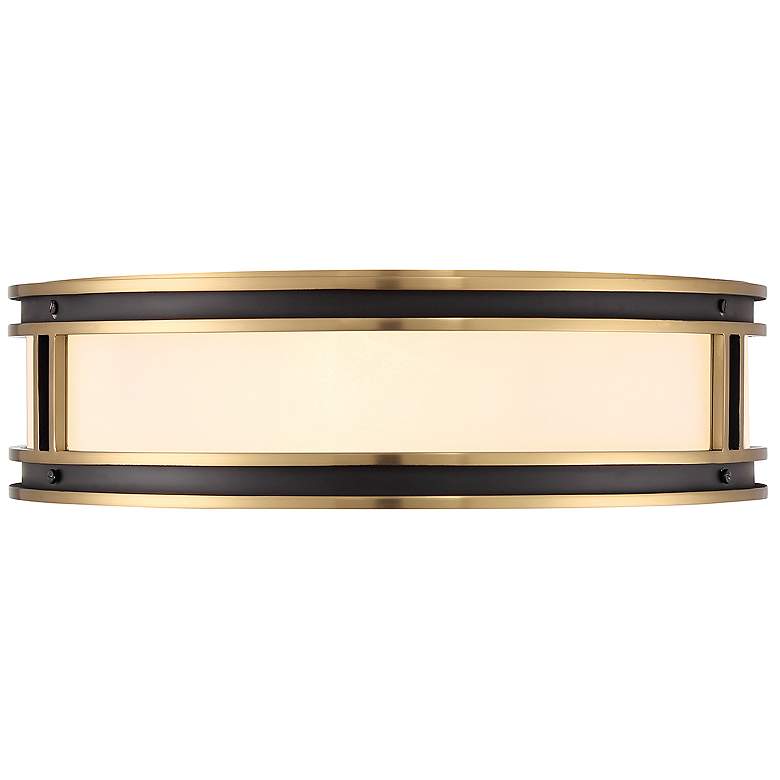 Image 1 Savoy House Alberti 18.5" Wide Matte Black with Warm Brass Ceiling Lig