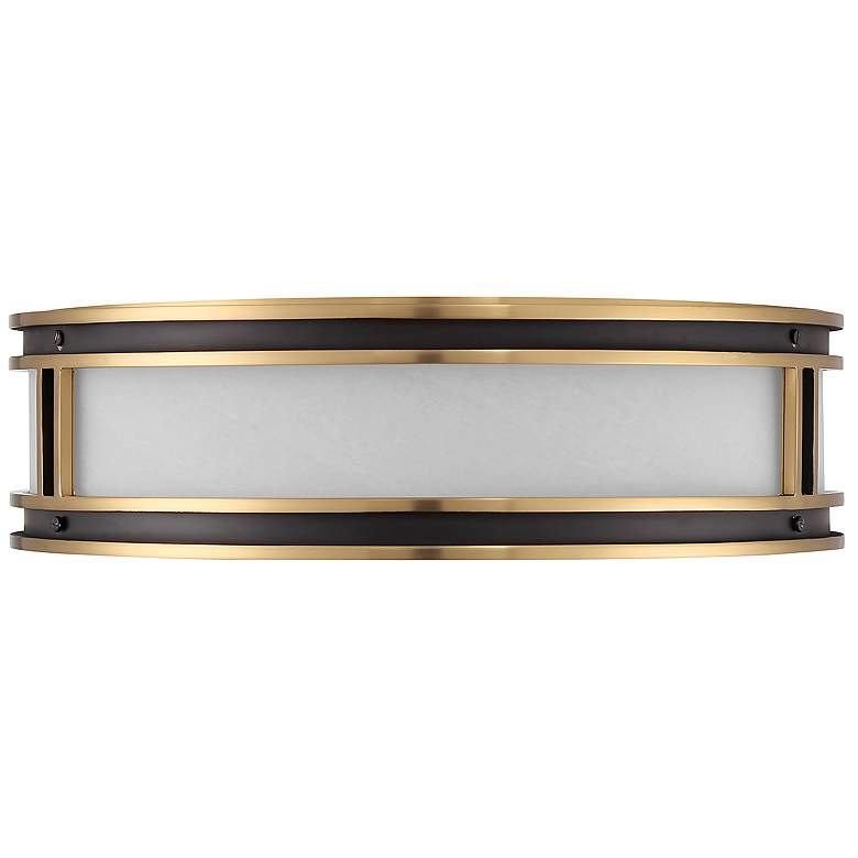 Image 2 Savoy House Alberti 18.5" Wide Matte Black with Warm Brass Ceiling Lig more views