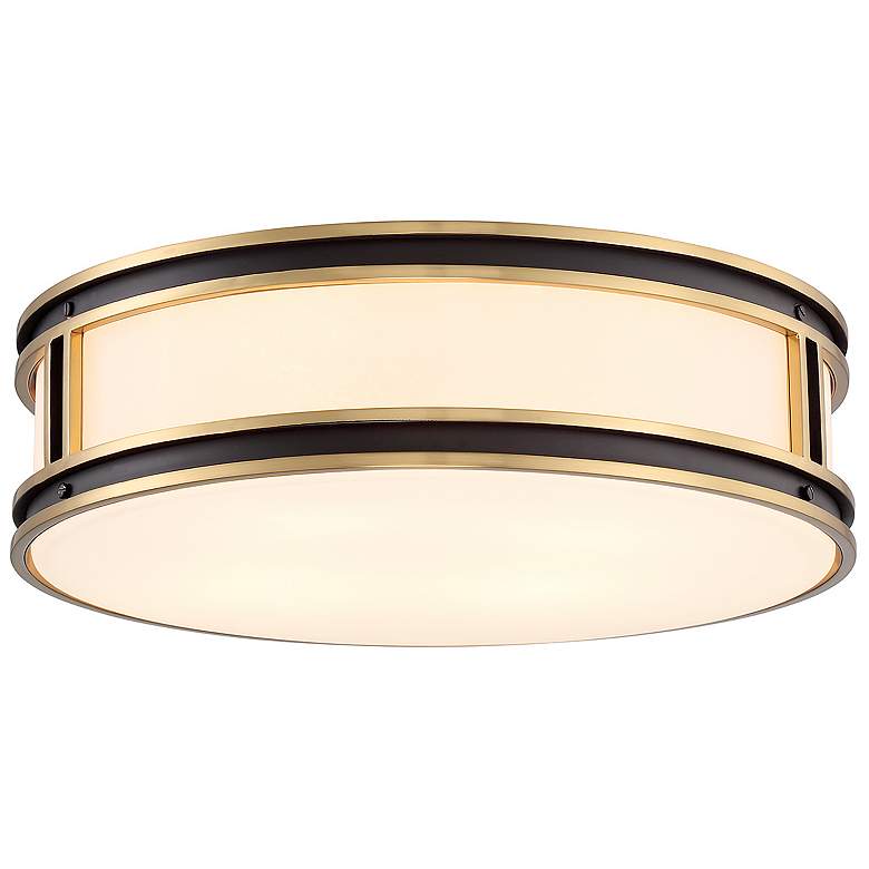 Image 3 Savoy House Alberti 18.5" Wide Matte Black with Warm Brass Ceiling Lig more views