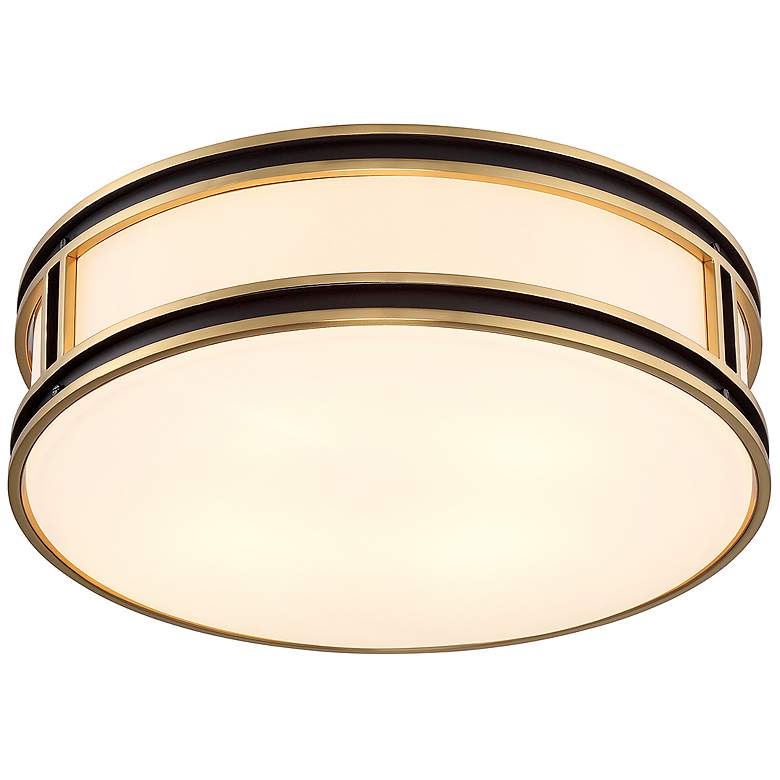 Image 4 Savoy House Alberti 18.5" Wide Matte Black with Warm Brass Ceiling Lig more views