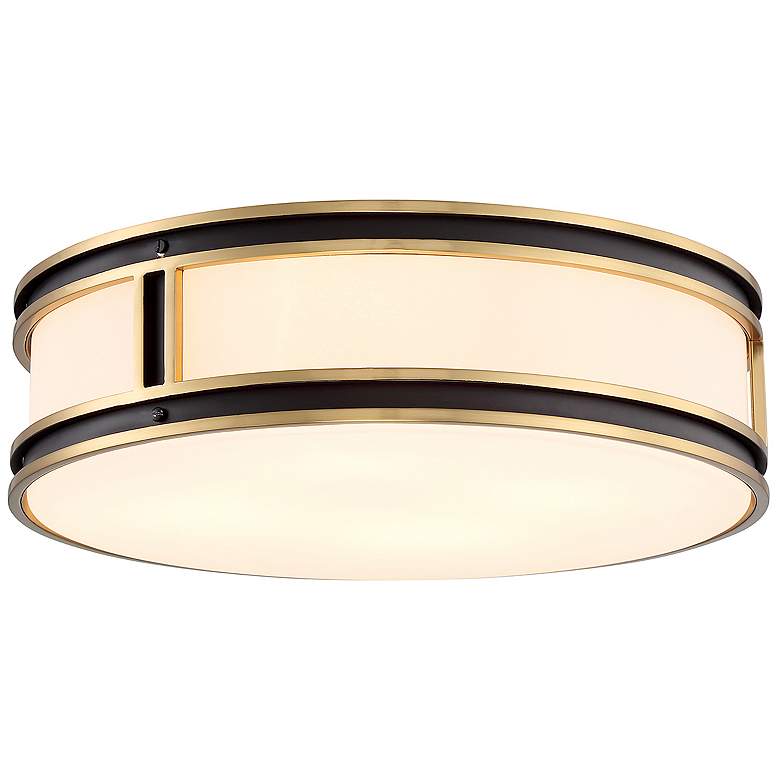 Image 5 Savoy House Alberti 18.5" Wide Matte Black with Warm Brass Ceiling Lig more views