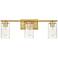 Savoy House Aliya 24" Wide Natural Brass 3-Light Bath Light