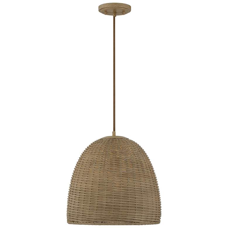 Image 1 Savoy House Alki 14" Wide Natural Wicker Pendant Light