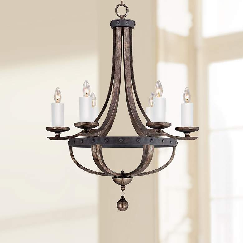 Image 1 Savoy House Alsace 6-Light Wood Finish Chandelier