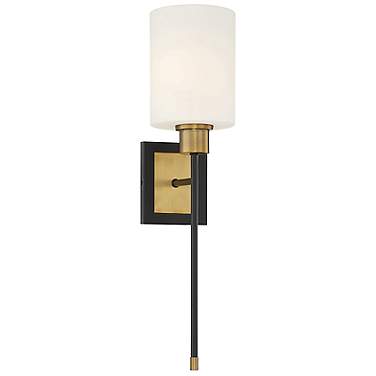 Savoy House Alvara 22 1/2"H Matte Black Brass Wall Sconce