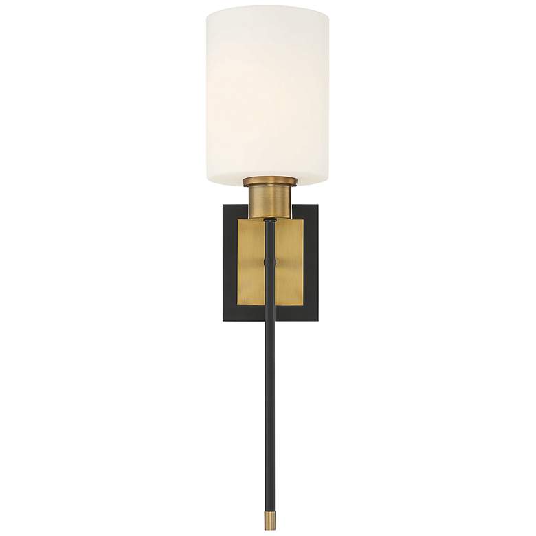 Image 3 Savoy House Alvara 22 1/2"H Matte Black Brass Wall Sconce more views