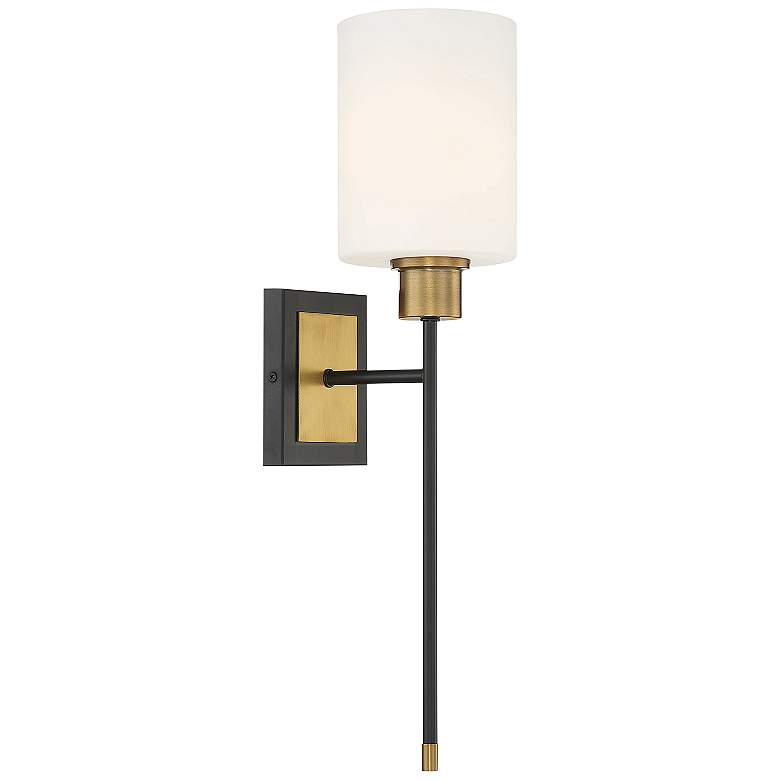Image 4 Savoy House Alvara 22 1/2"H Matte Black Brass Wall Sconce more views