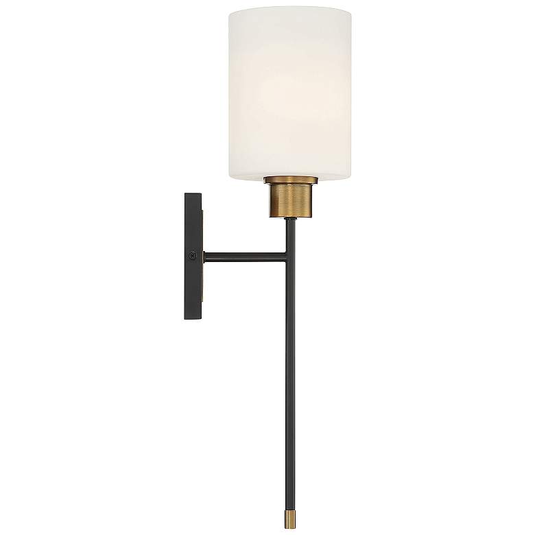 Image 5 Savoy House Alvara 22 1/2"H Matte Black Brass Wall Sconce more views
