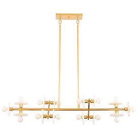 Image1 of Savoy House Amani 10" Wide Gold 14-Light Linear Chandelier