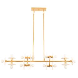 Savoy House Amani 10&quot; Wide Gold 14-Light Linear Chandelier