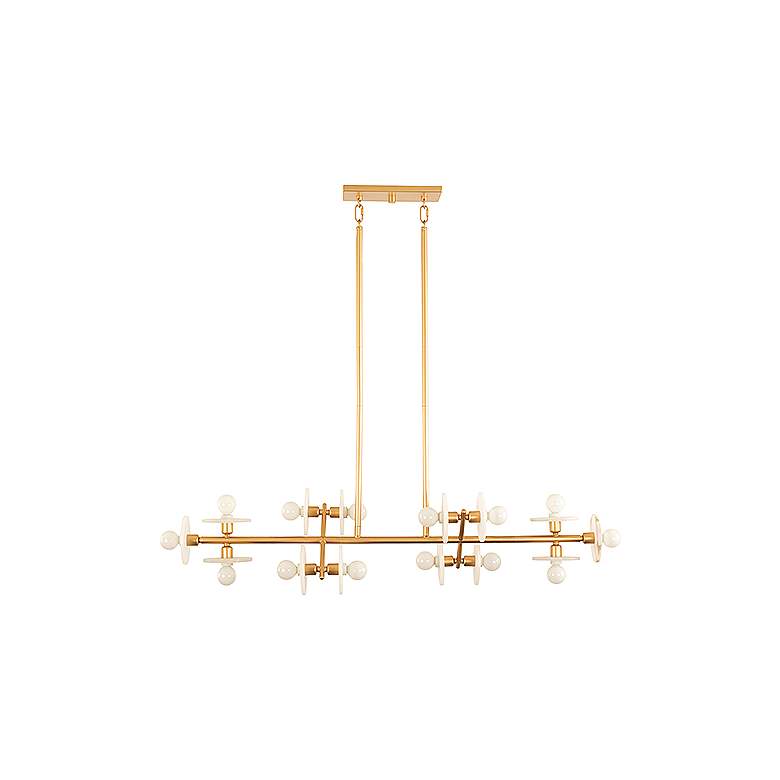 Image 2 Savoy House Amani 10" Wide Gold 14-Light Linear Chandelier more views