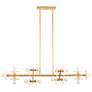 Thumbnail2 of Savoy House Amani 10" Wide Gold 14-Light Linear Chandelier more views