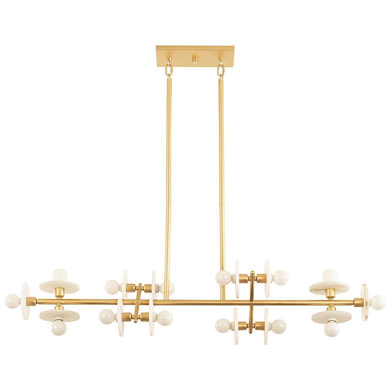 Image 3 Savoy House Amani 10" Wide Gold 14-Light Linear Chandelier more views