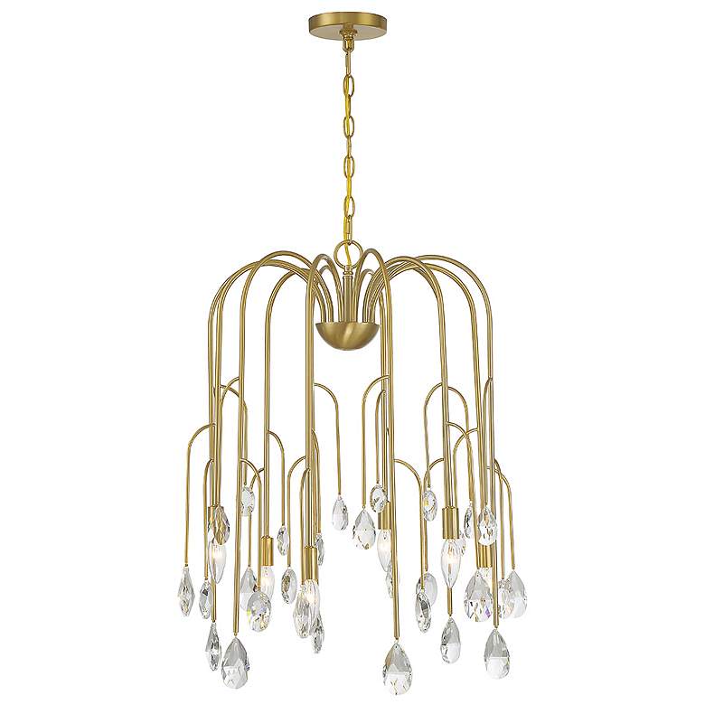 Image 1 Savoy House Anholt 22.75 inch Wide Noble Brass 6-Light Chandelier