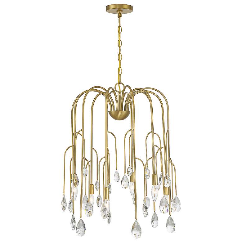 Image 1 Savoy House Anholt 22.75" Wide Noble Brass 6-Light Chandelier