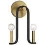 4_Savoy House Archway 12.5" High Matte Black with Warm Brass Wall Sconce more views