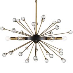 Savoy House Ariel 25&quot; Wide Como Black with Gold 6-Light Chandelier