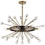 Savoy House Ariel 25" Wide Como Black with Gold 6-Light Chandelier
