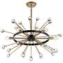 Savoy House Ariel 25" Wide Como Black with Gold 6-Light Chandelier