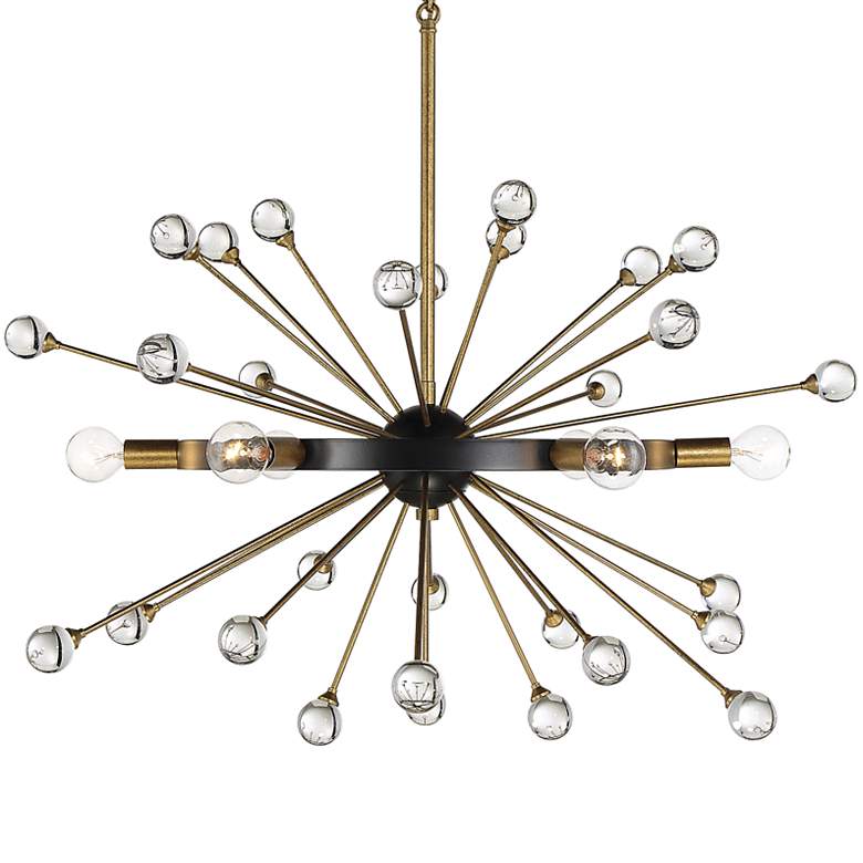Image 1 Savoy House Ariel 25"W Como Black 6-Light Sputnik Pendant