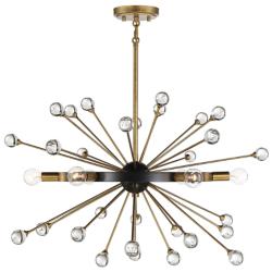Savoy House Ariel 25"W Como Black 6-Light Sputnik Pendant