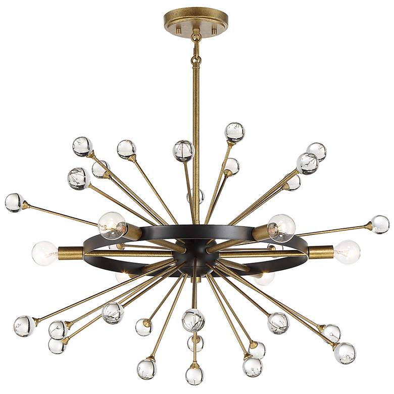 Image 3 Savoy House Ariel 25"W Como Black 6-Light Sputnik Pendant more views