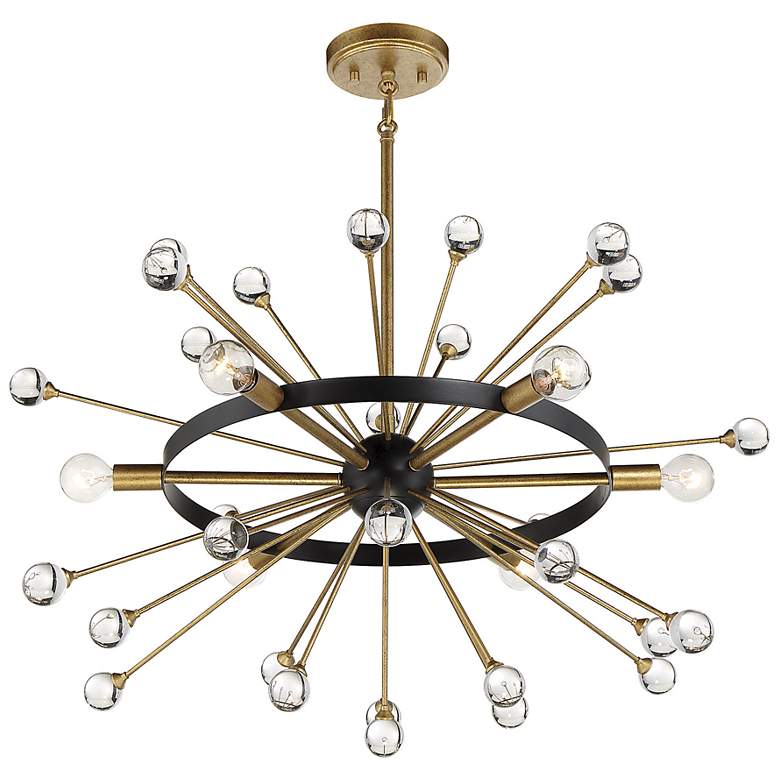Image 4 Savoy House Ariel 25"W Como Black 6-Light Sputnik Pendant more views
