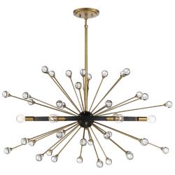Savoy House Ariel 37"W Como Black 6-Light Sputnik Pendant