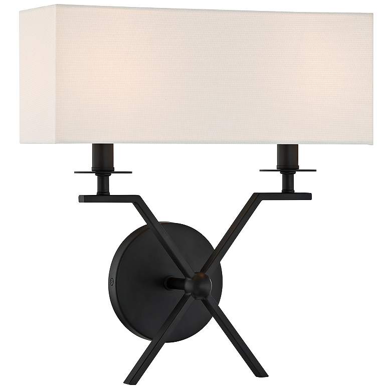 Image 3 Savoy House Arondale 15" High Matte Black Wall Sconce more views
