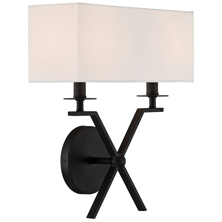 Image 4 Savoy House Arondale 15" High Matte Black Wall Sconce more views