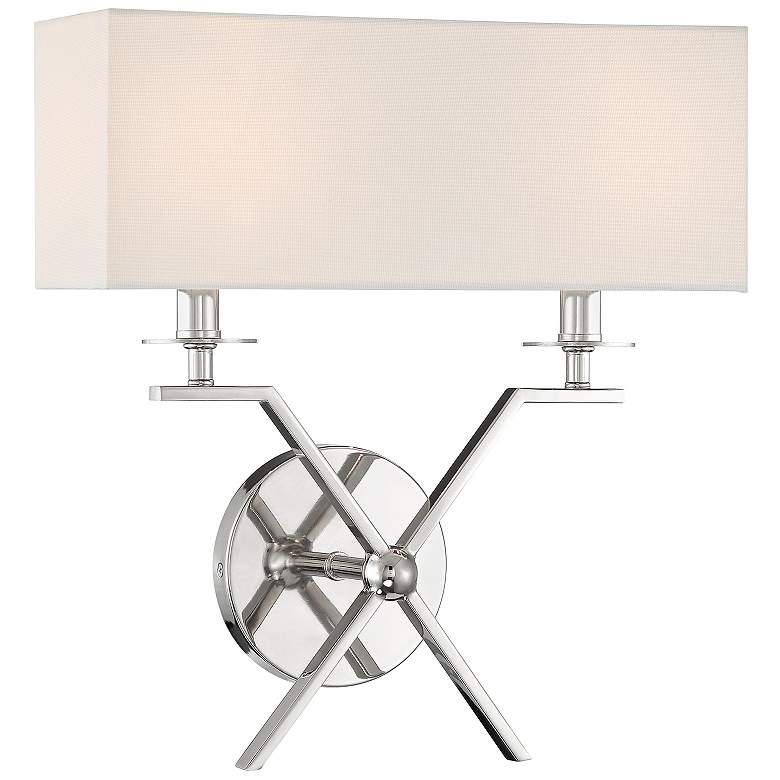 Image 4 Savoy House Arondale 15" High Polished Nickel 2-Light Sconce more views