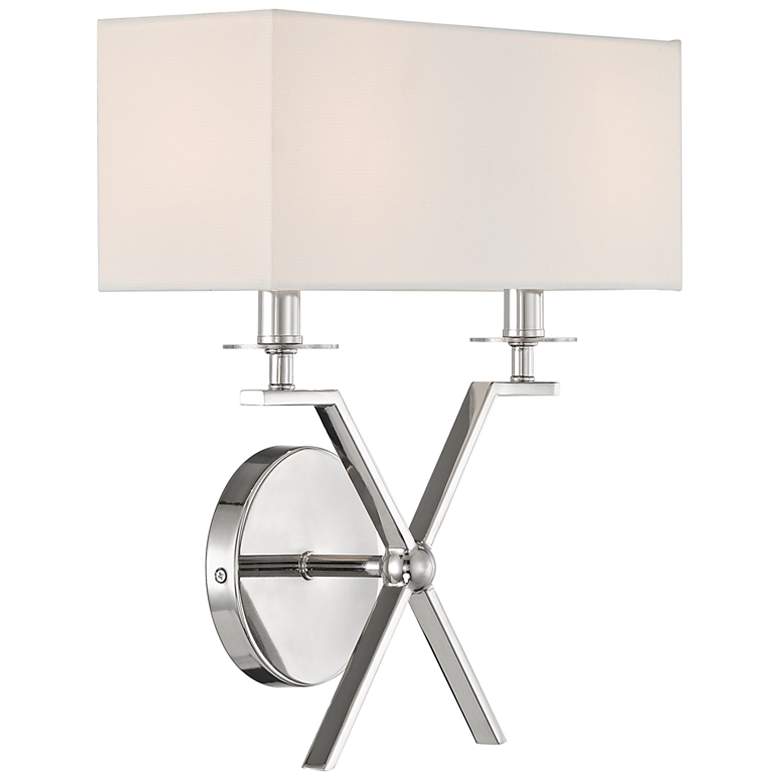 Image 5 Savoy House Arondale 15" High Polished Nickel 2-Light Sconce more views