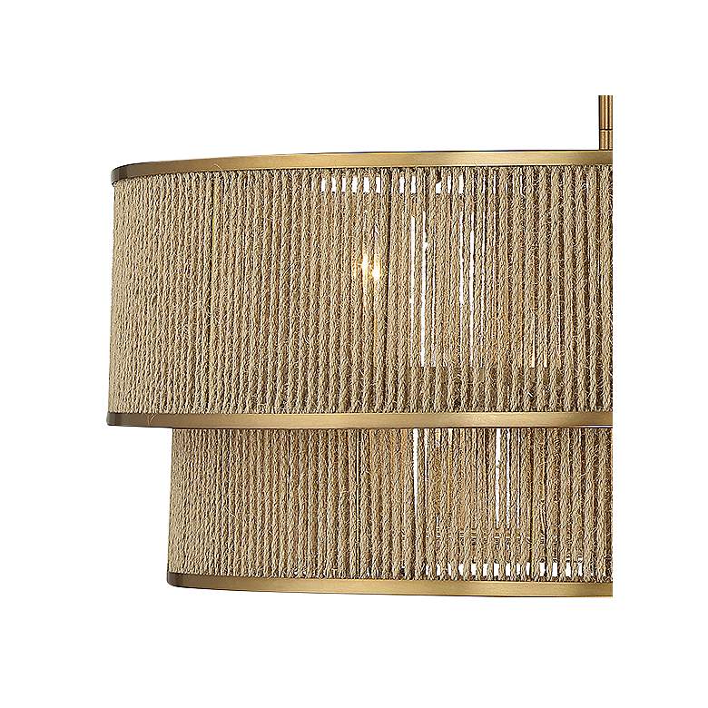 Image 2 Savoy House Ashburn 28" Wide Warm Brass and Rope Drum Chandelier more views