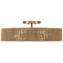 Thumbnail3 of Savoy House Ashe 24" Wide Warm Brass and Rope 5-Light Ceiling Light more views