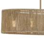 Savoy House Ashe 42" Warm Brass and Rope 5-Light Oval Chandelier