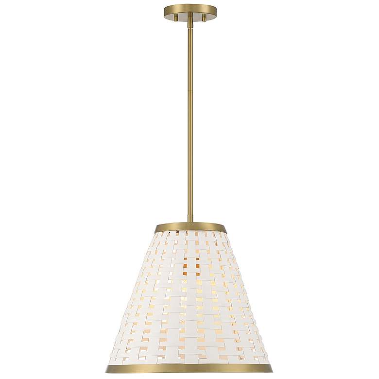 Image 1 Savoy House Aster 16 inch Wide Warm Brass 1-Light Pendant