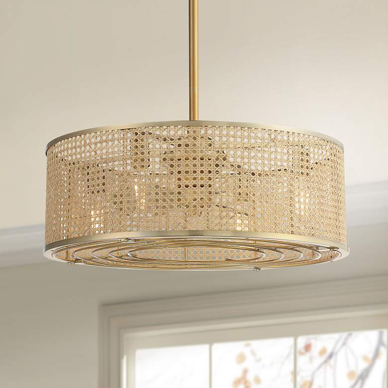 Image 1 Savoy House Astoria Warm Brass 4-Light LED Ceiling Fan