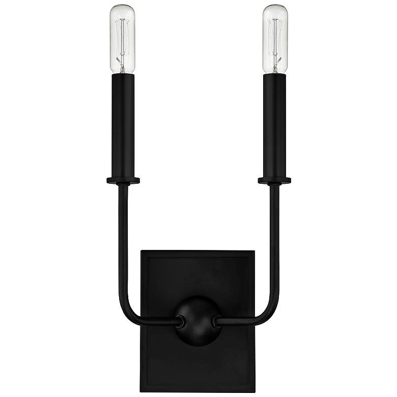 Image 3 Savoy House Avondale 12"H Matte Black 2-Light Wall Sconce more views