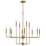 Thumbnail2 of Savoy House Avondale 34" Wide Warm Brass 12-Light Chandelier more views
