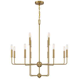 Image5 of Savoy House Avondale 34" Wide Warm Brass 12-Light Chandelier more views