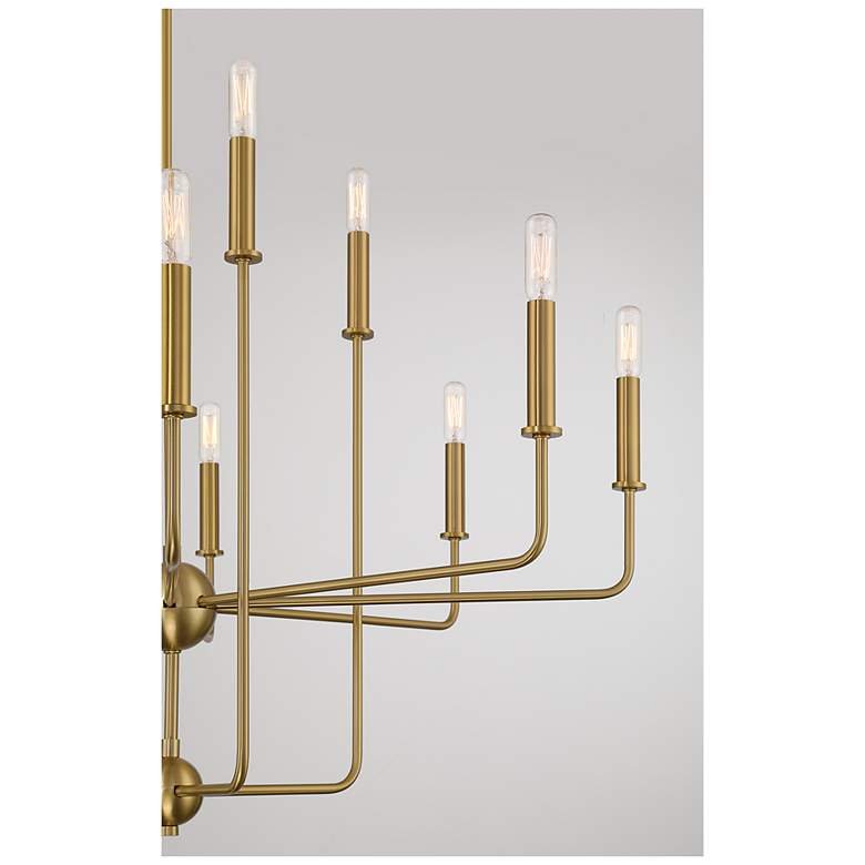 Image 6 Savoy House Avondale 34" Wide Warm Brass 12-Light Chandelier more views