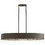 Savoy House Azores 18" Wide Black Cashmere 6-Light Linear Chandelier