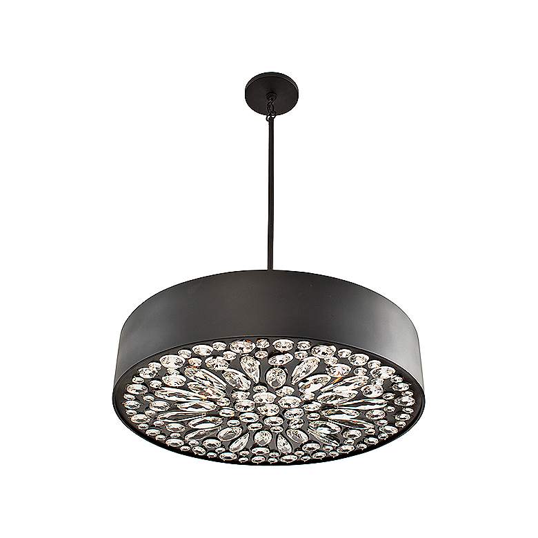 Image 3 Savoy House Azores 28" Wide Black Cashmere Pendant Light more views